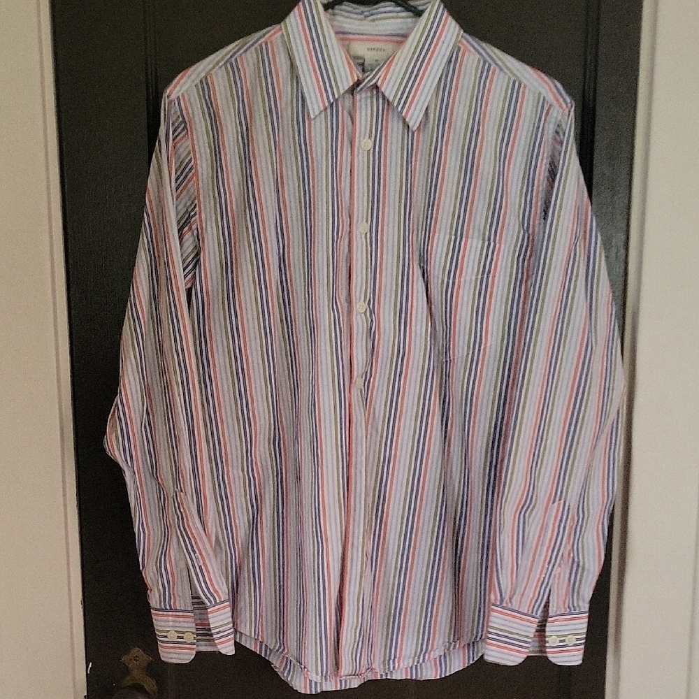 MERONA Men's Striped Shirt - Multicolor Size M